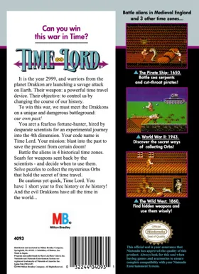 Time Lord (USA) box cover back